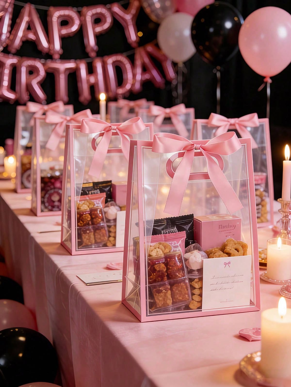 Deluxe favor boxes and party goodies